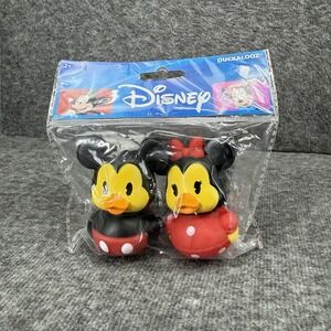 Disney - Mickey & Minnie Mouse - Rubber Ducks - Approx 3" High - Duckalooz